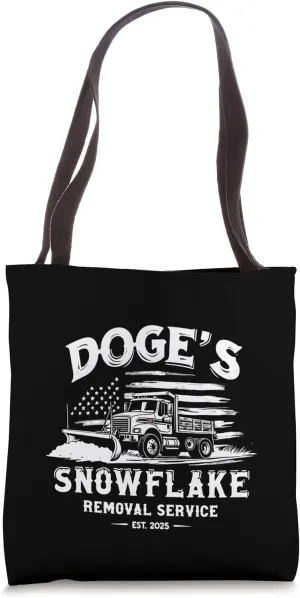 DOGE Government Efficiency Snowflake Removal Service 2025 Tote Bag
