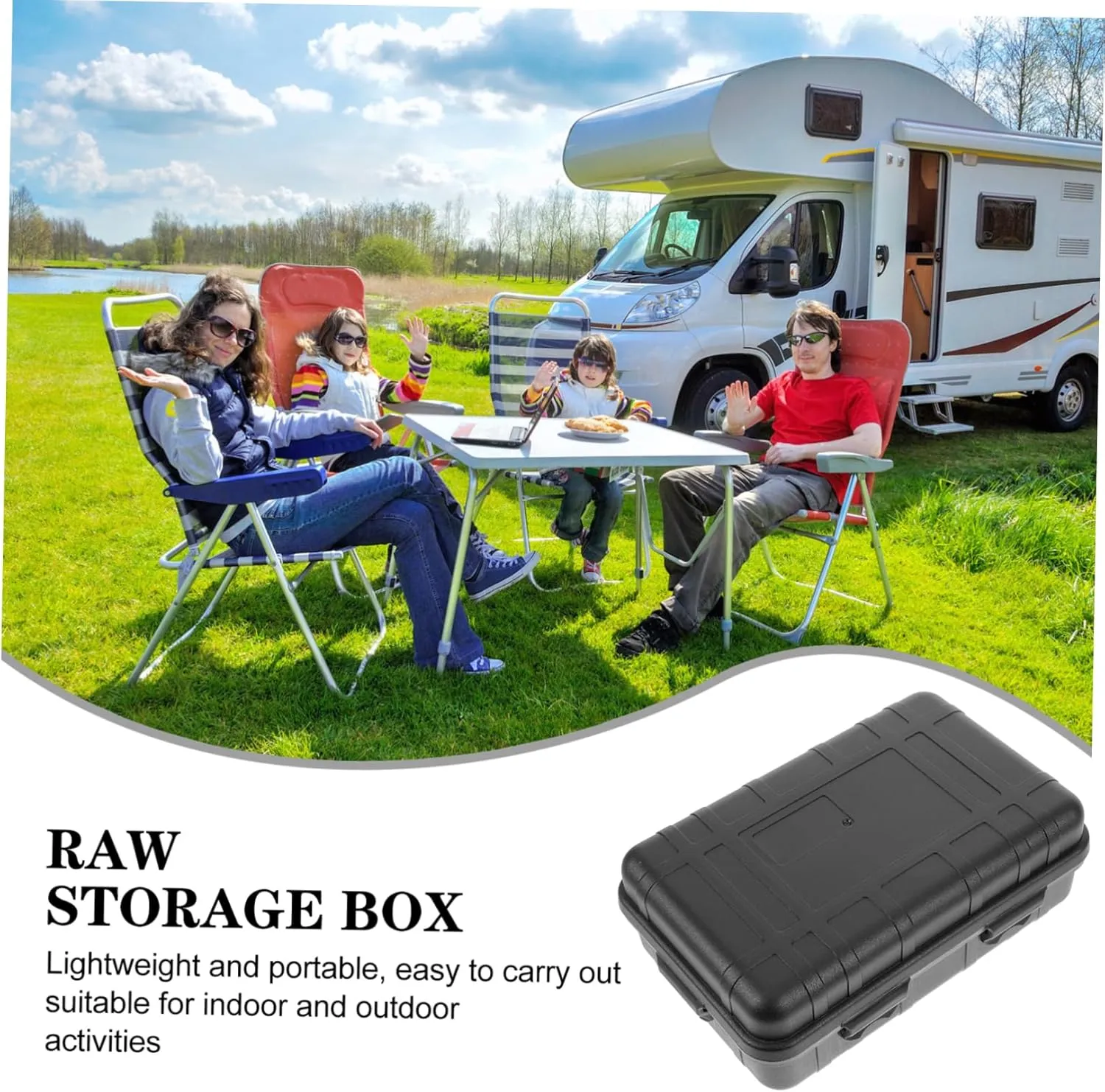 DOITOOL 4pcs Box Waterproof Dustproof Storage Box for Camping Outdoor Snackle Container Airtight Seal