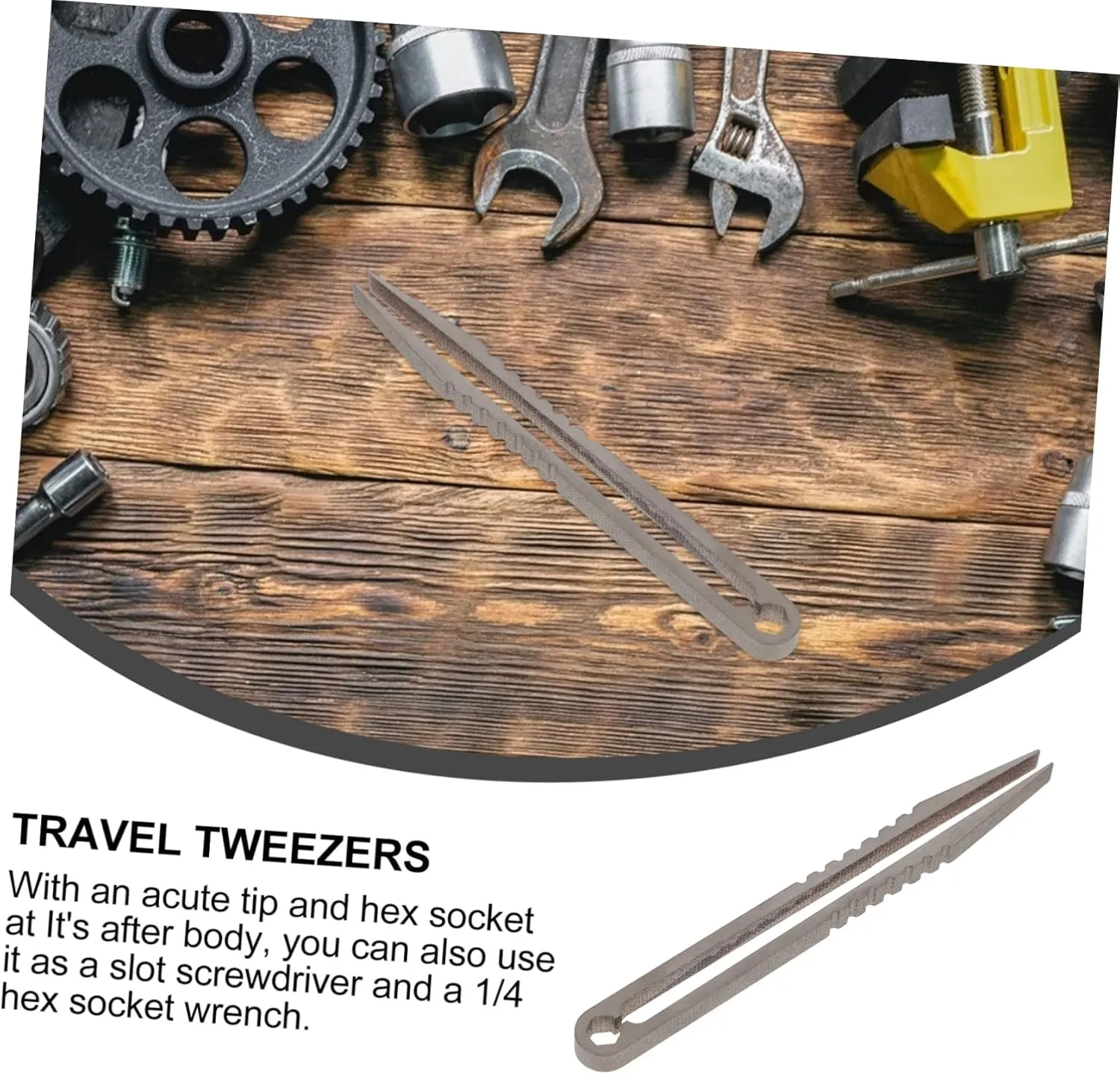 DOITOOL 5pcs Mini Titanium Alloy Tweezers Lightweight Outdoor Tool for Precision Tasks Non-magnetic Design for Crafting Electronics and More