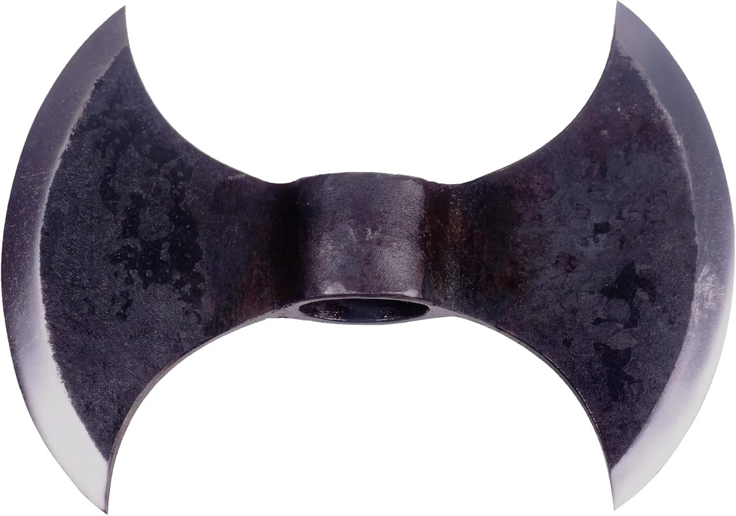 Double Pointed Axe Weapon Large and Heavy Elongated Warrior Viking Costume Battle Edge Adult Premium Collectible Gift by OUTFIT, Black, Length : 8.5 Inch (ICW Blades-0022)
