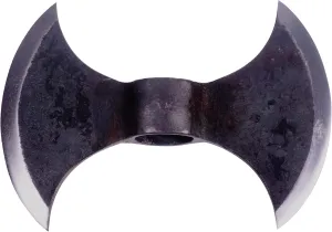 Double Pointed Axe Weapon Large and Heavy Elongated Warrior Viking Costume Battle Edge Adult Premium Collectible Gift by OUTFIT, Black, Length : 8.5 Inch (ICW Blades-0022)