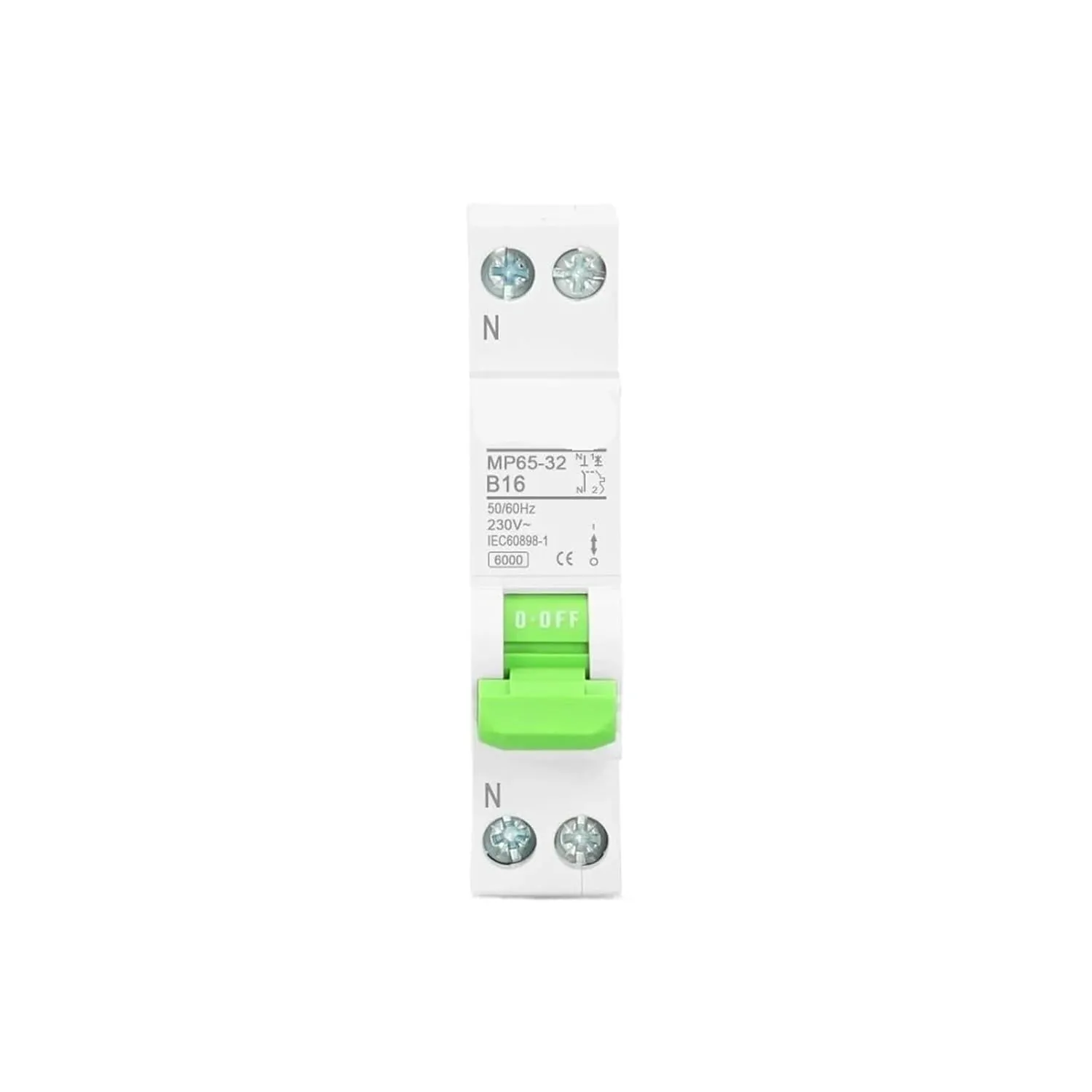 DPN 25A MCB 1P N 110V 220V Curve B AC Mini Circuit Breaker with 5 Years Warranty(B6)