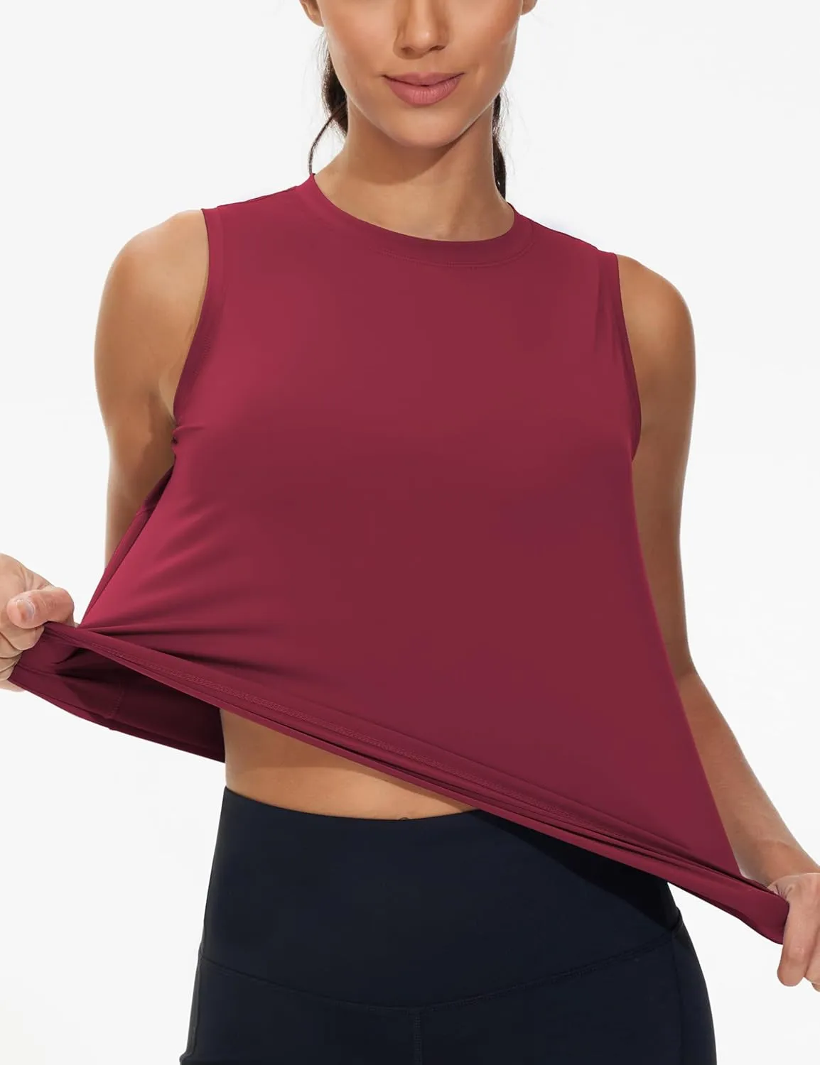 Dragon Fit Women Sleeveless Yoga Tops Workout Cool T-Shirt Running Short Tank Crop Tops