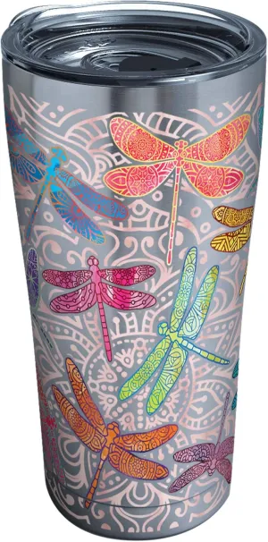 Dragonfly Mandala 20 oz Stainless Steel Tumbler with lid