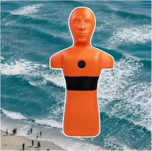Drowning Prevention Teaching Tools, 2pcs Water Resuscitation Training Dummy for Kids, Water Rescue Simulator Dummys, Improve Swimming Skills & Fire Drill, Plastic(2 Pieces Orange)