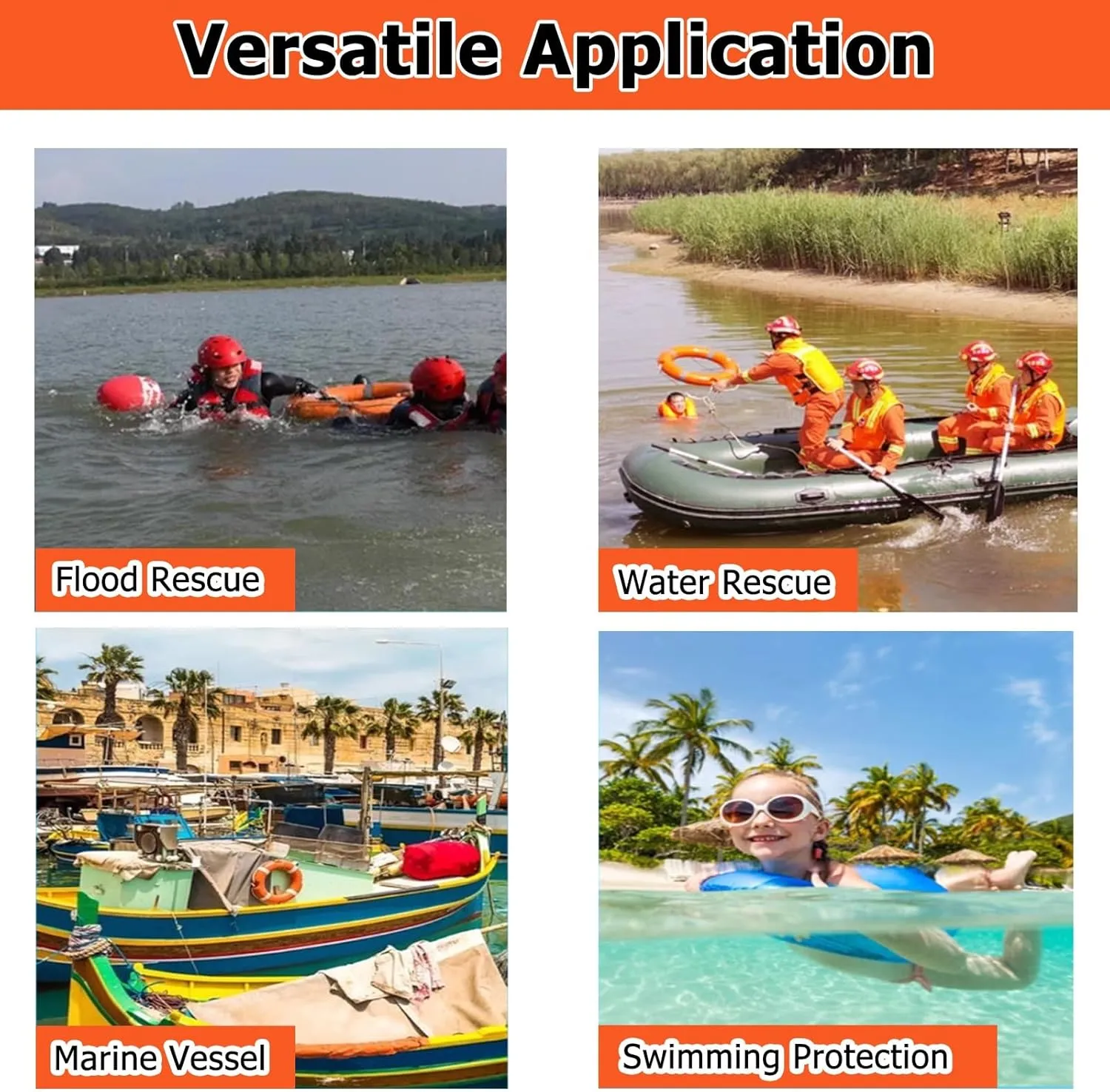 Drowning Prevention Teaching Tools, 2pcs Water Resuscitation Training Dummy for Kids, Water Rescue Simulator Dummys, Improve Swimming Skills & Fire Drill, Plastic(2 Pieces Orange)