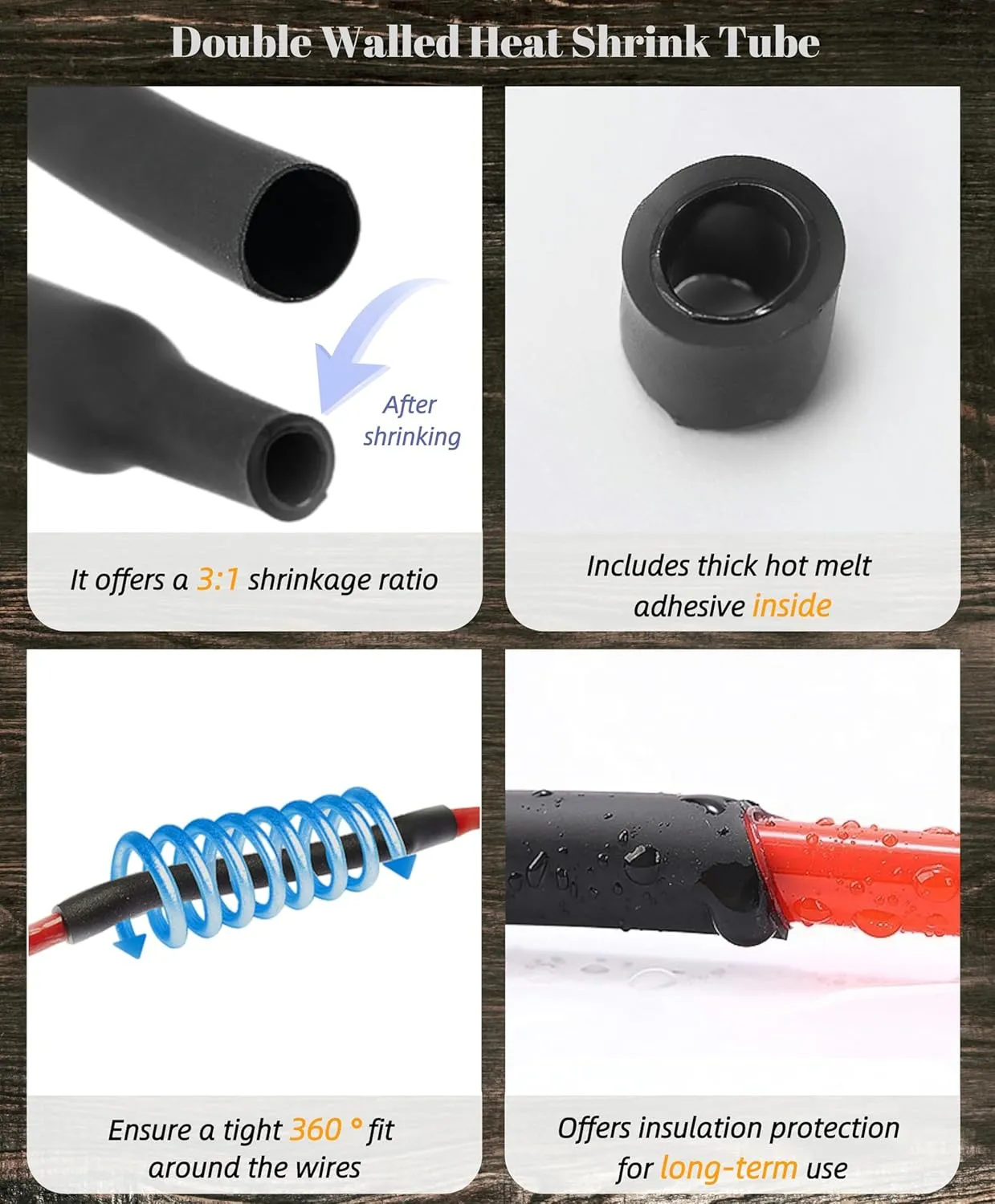 DT Deutsch 6 Pin Connector Kit Waterproof Electrical Connector 16 AWG Male and Female Automotive Wire Connectors for Car Truck Boat (6 Pin 2 Sets)