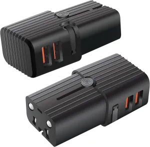 Dual Universal USB Adapter Works for Plum Velocity II for Worldwide Power and Travel Between US/EU/CN/AUS/NZ/UK