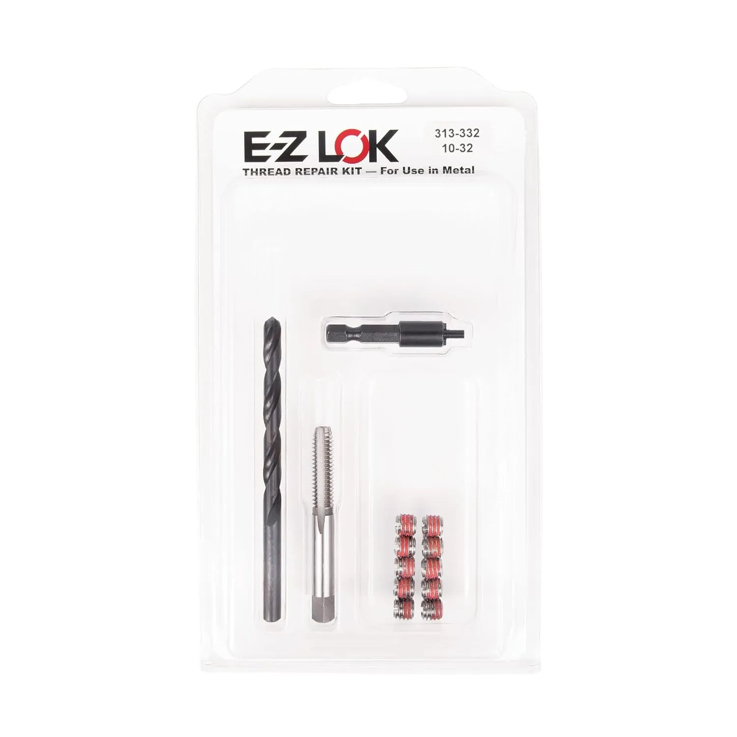 E-Z LOK Metal Thread Repair Kit Tool and Stainless Steel Threaded Inserts Thin Wall 10-32 x 5/16-24
