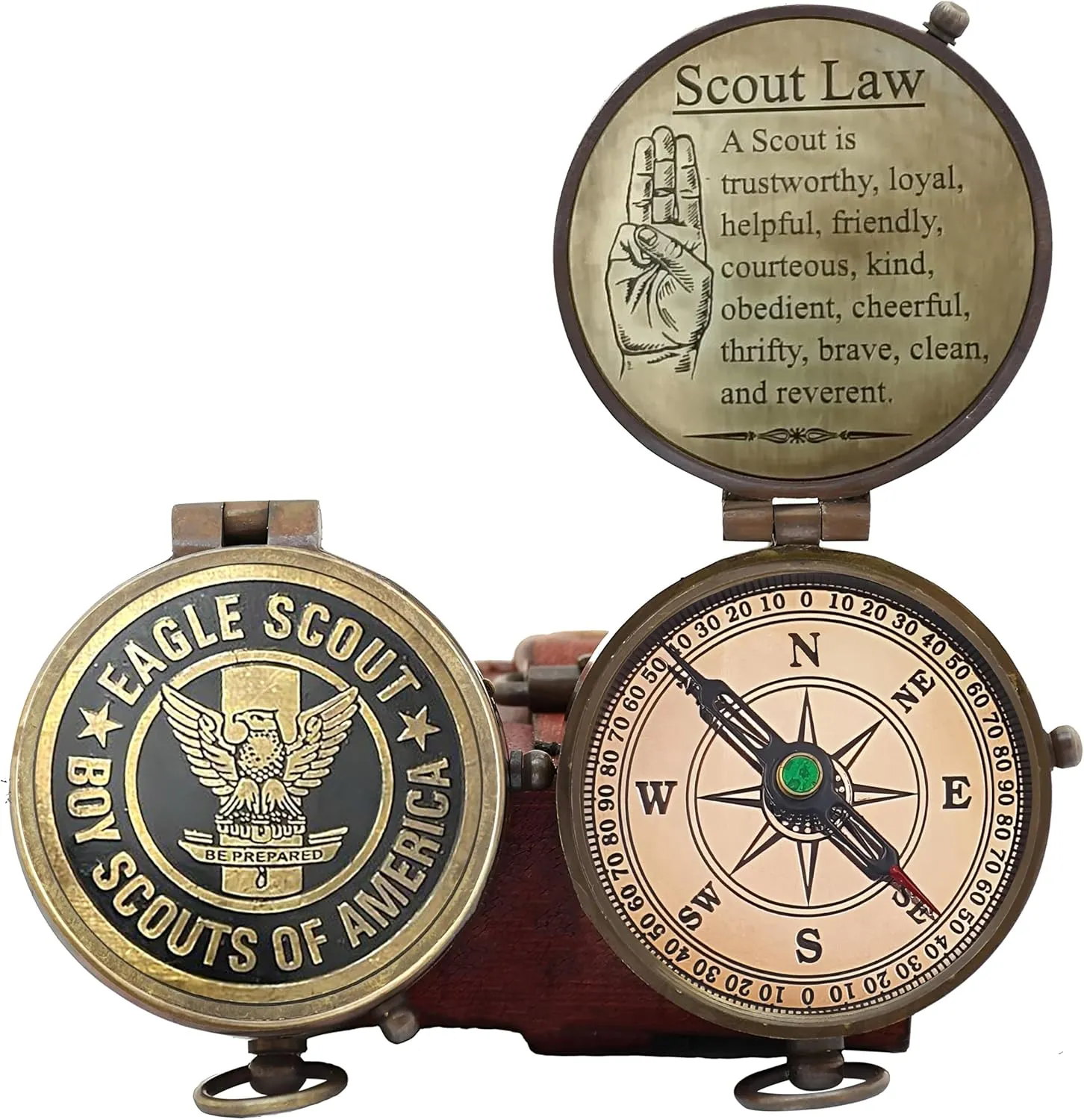 Eagle Scout Compass Gift Compass with Wooden Case, Eagle, Scaut of America, Graduation, Eagle Ceremony