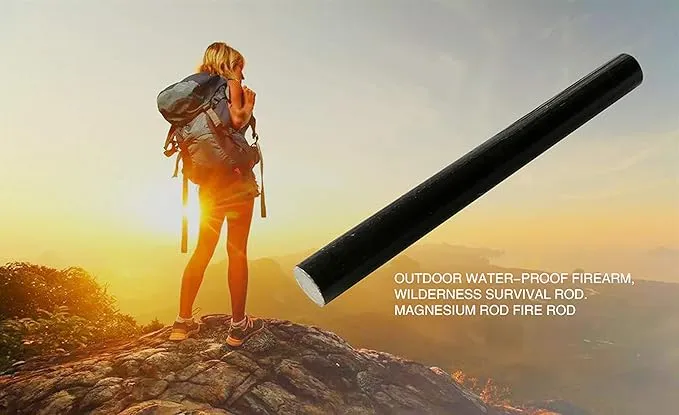 egreen Emergency Fire Starter Ferro Rod Striker Magnesium 6 Bags for Camping Hiking Bushcraft Survival Outdoor Hurricane   Free Tin Box (18 Bags Magnesium   Ferro & Striker)