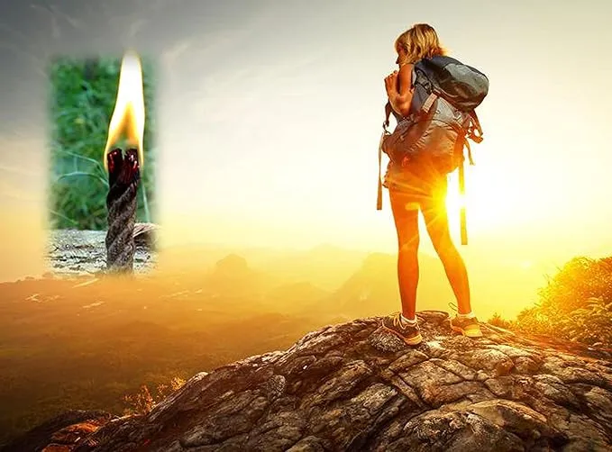 egreen Emergency Fire Starter Magnesium 99% Pure 6 Bags Natural Wax Infused Jute Rope for Camping Hiking Bushcraft Waterproof Survival   1 of Free Tin Container
