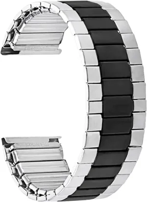 Elastic Stainless Steel Strap 22mm Men Women Metal Watch Band Universal Bracelet Wristband