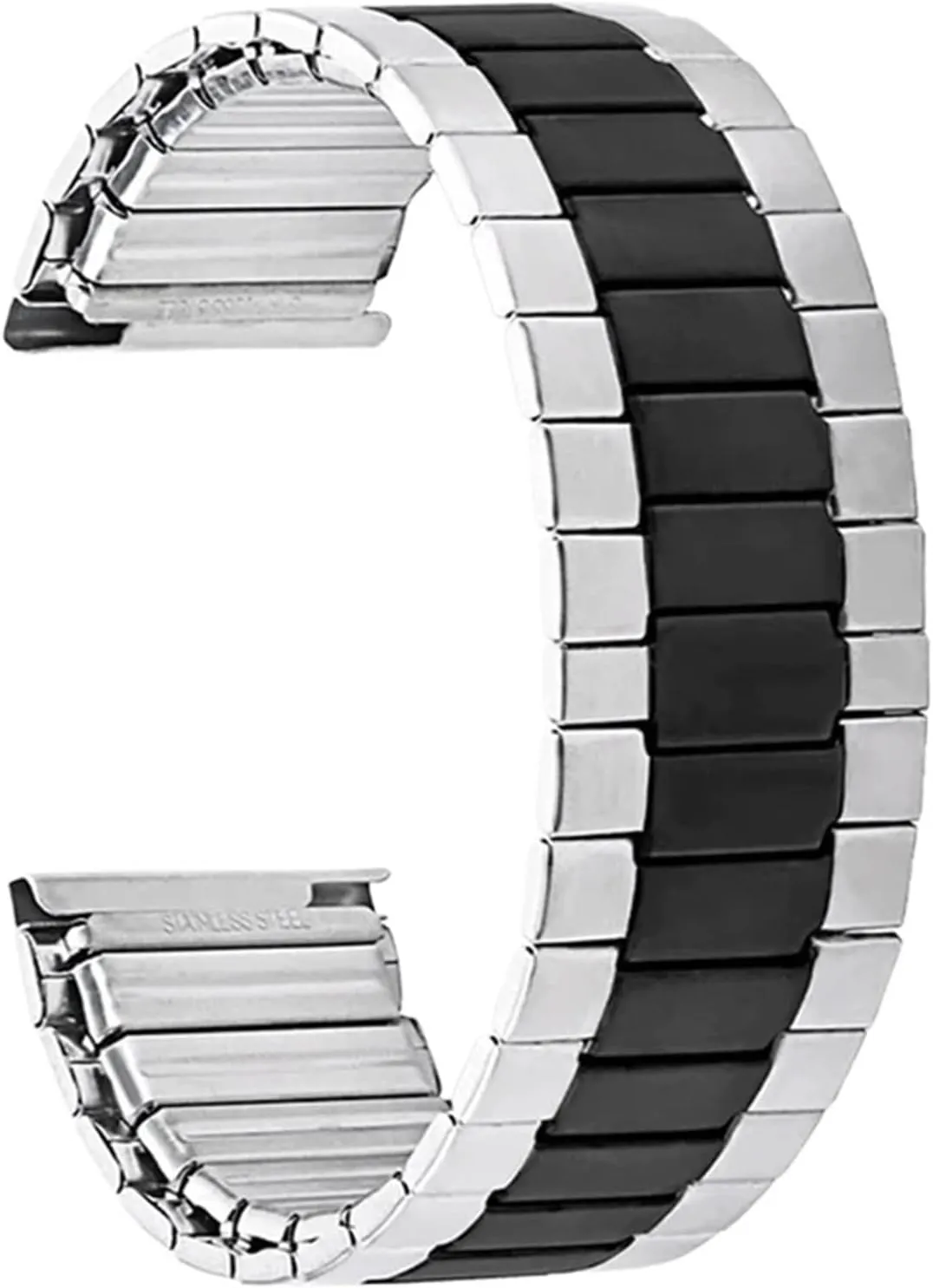 Elastic Stainless Steel Strap 22mm Men Women Metal Watch Band Universal Bracelet Wristband