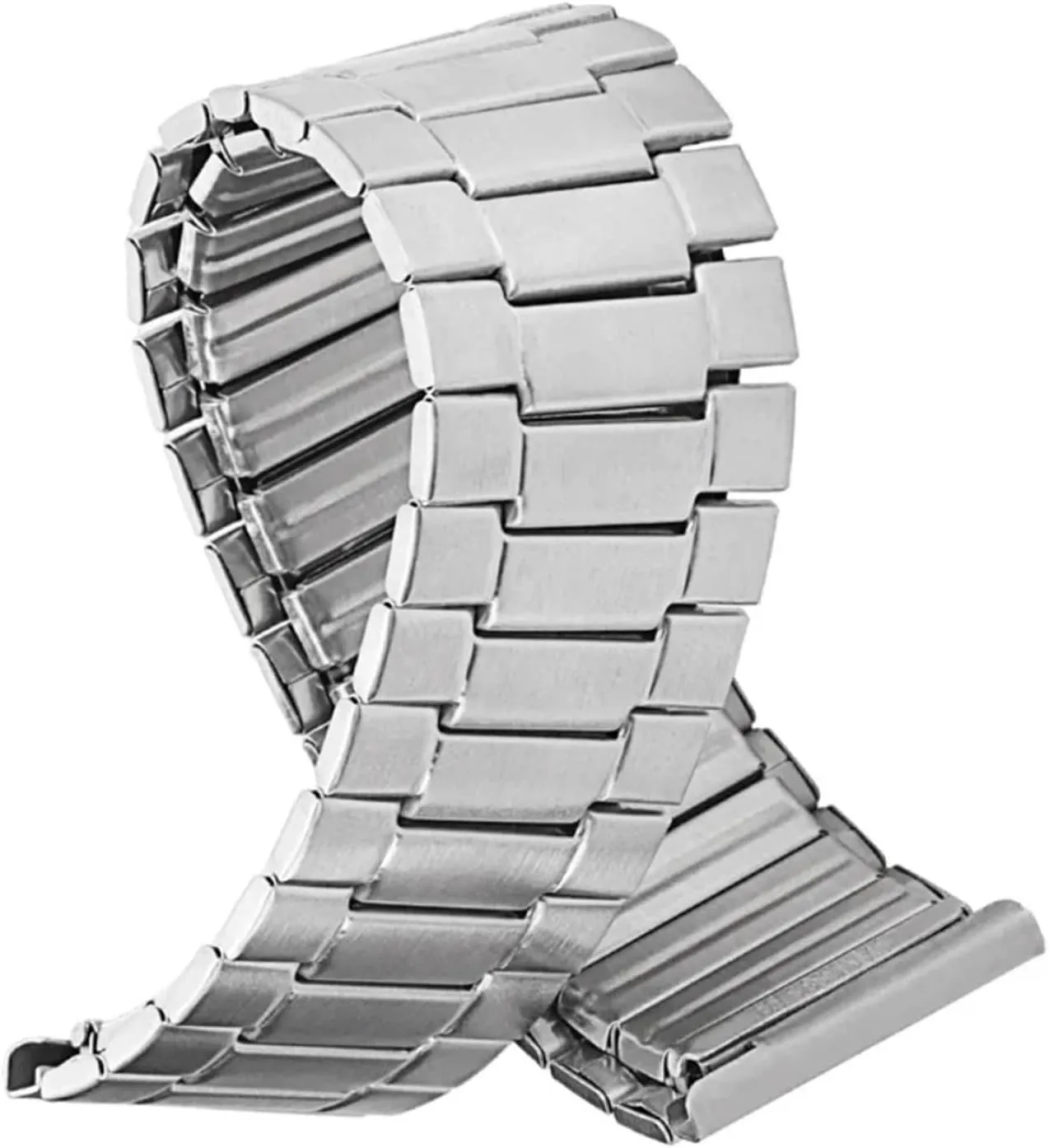 Elastic Stainless Steel Strap 22mm Men Women Metal Watch Band Universal Bracelet Wristband