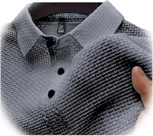 Elavure -The Prestigio Polo Shirt, Men's Short Sleeve Solid Stretch Ice Silk Pique Polo Shirt Quick Dry Casual Workout Tshirt
