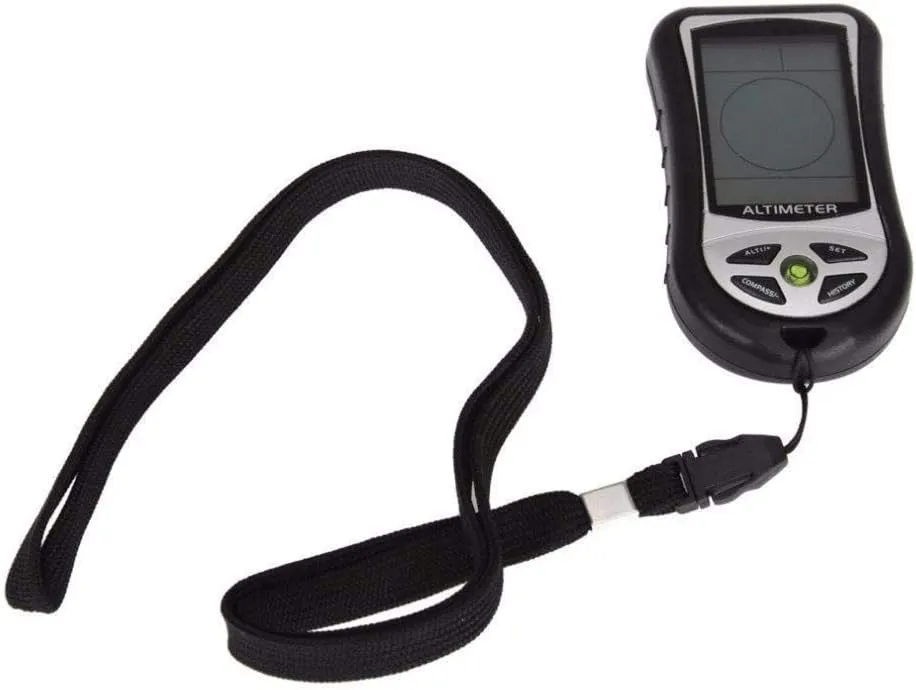 ele ELEOPTION Handheld Digital Weather Meter with LCD Backlight as for Compass, Altimeter, Thermometer, Air Temperature, Barometric Pressure,8 in 1 Multifunction Meter for Outdoor Exercise