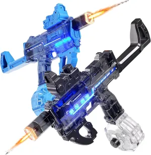 Electric Blaster Water Guns for Adults & Kids, Automatic Squirt Guns with 32-44 FT Long Range, Super Soaker Water Guns with LED Light, Summer Outdoor Beach Swimming Party Pool Toy (2 Pack)