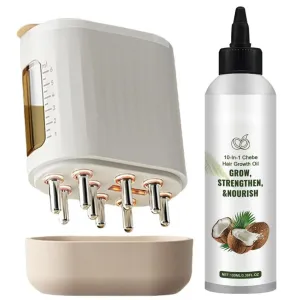 Electric Hair Oil Applicator for Hair Growth, Follicle Activator 3.0, Follicle Activator 3.0 for Women, 2 in 1 Hair Oiling Applicator (follicle activator   oil)