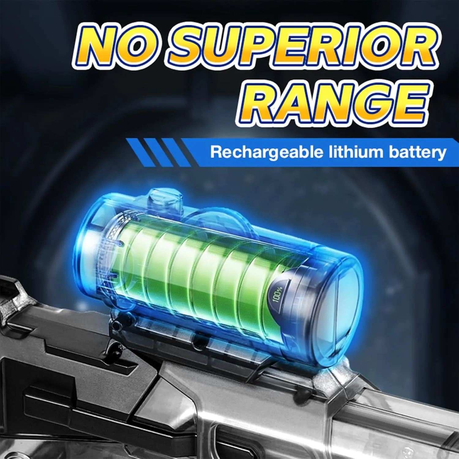 Electric Water Guns for Adults Kids, Automatic Squirt Gun with 26FT Range, Super Blaster Soaker High Capacity Pistol for Swimming Pool Party Toy ColorBlast LED Electric Water Gun (1BK 1R)