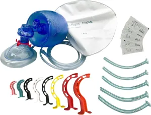 Endure Adult Bag Valve Mask CPR Training Kit with Reservoir Bag