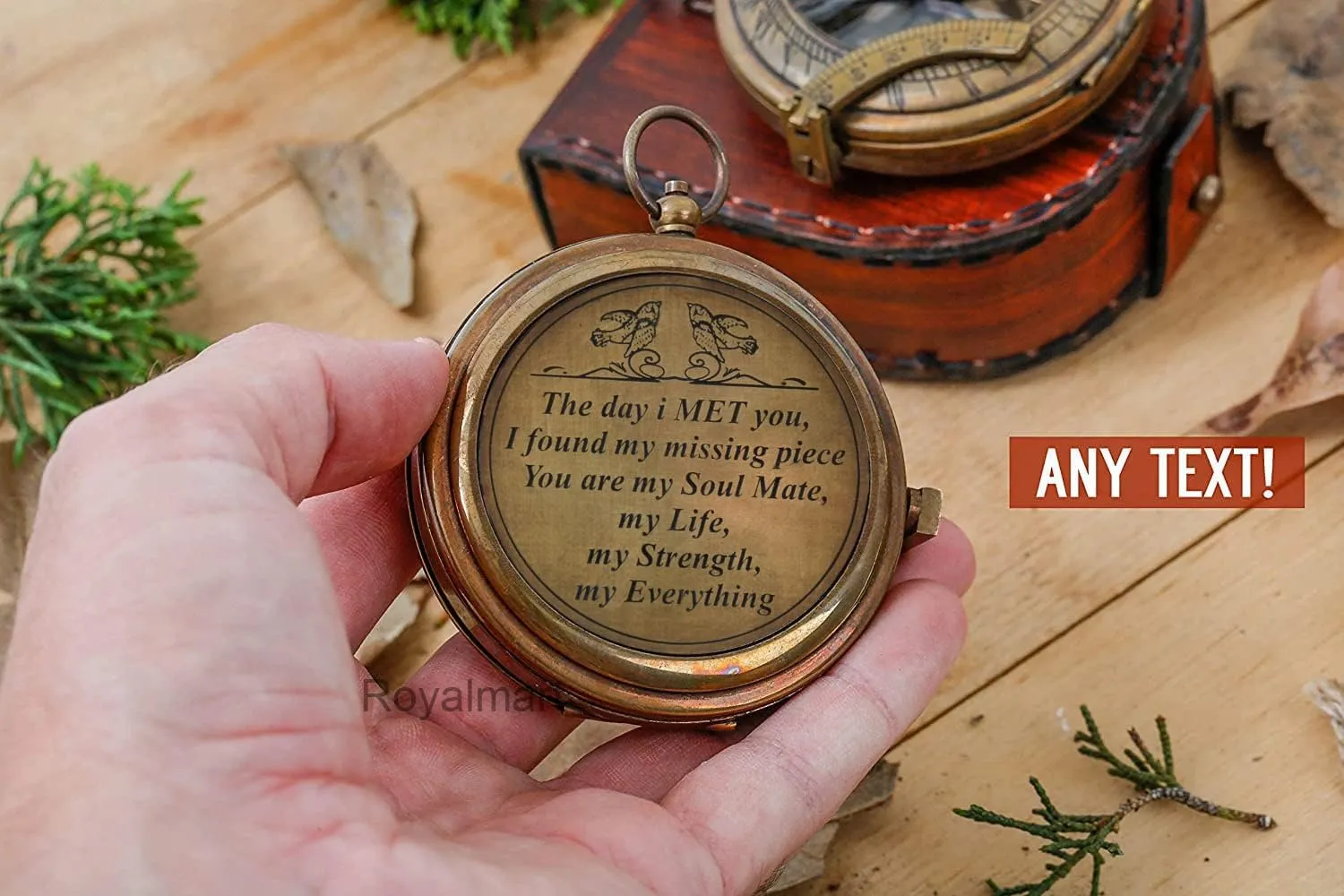 Engraved Compass, Gift for Husband,Anniversary,Wedding Gift for Him, Long Distance Boyfriend Gift, Fiance Gift I Miss You Long Distance Relationship Gift for Army Boyfriend Gift
