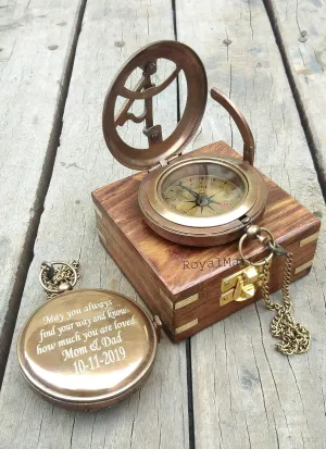 Engraved Compass, Personalized Compass, Mens Gift, Groomsmen Gift, Wedding Gift, Hiking Gift, Corporate Gift