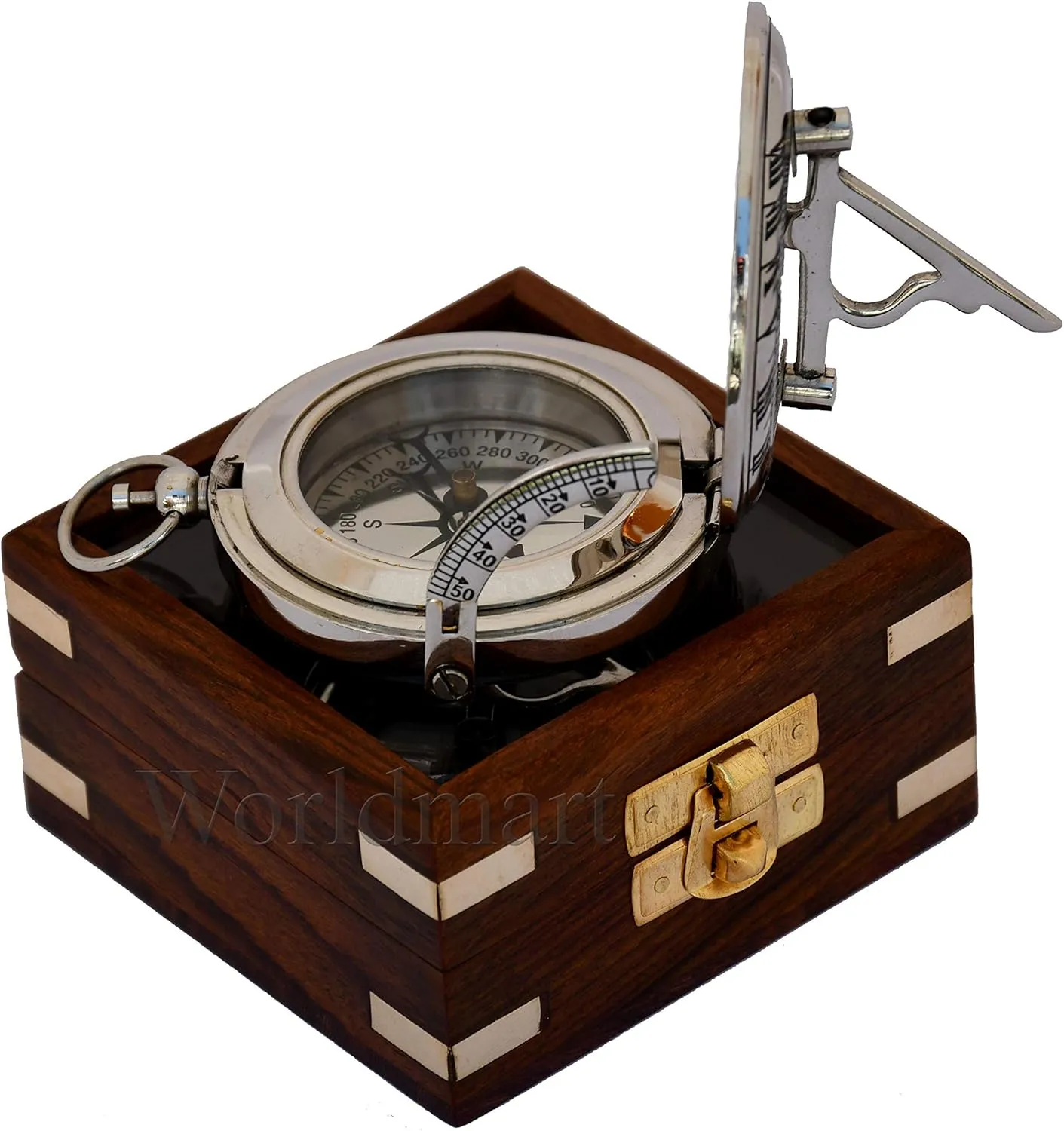 Engraved Nautical Compass - Personalized Compass for Men, Groomsmen, Hiking, Corporate, Wedding Gifts