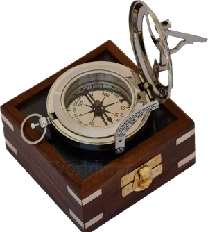 Engraved Nautical Compass - Personalized Compass for Men, Groomsmen, Hiking, Corporate, Wedding Gifts