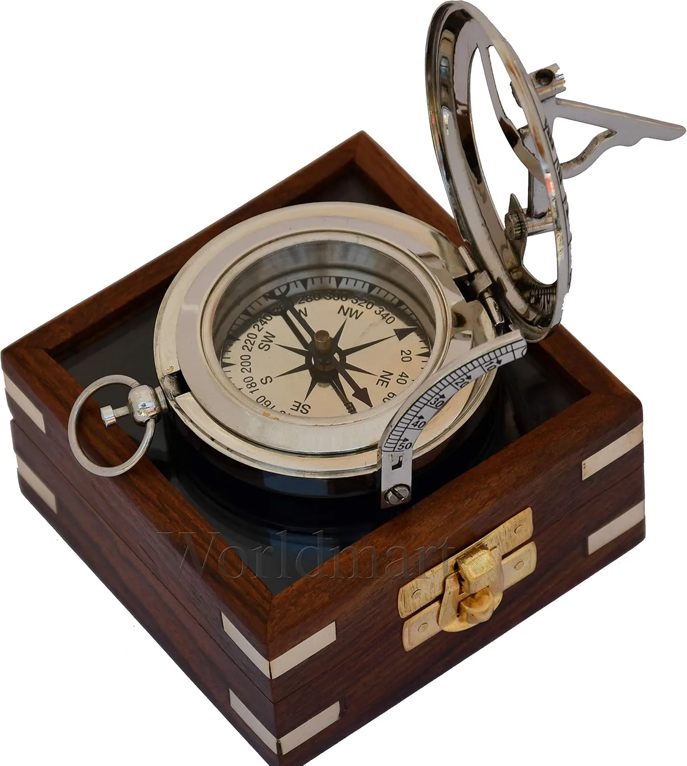 Engraved Nautical Compass - Personalized Compass for Men, Groomsmen, Hiking, Corporate, Wedding Gifts