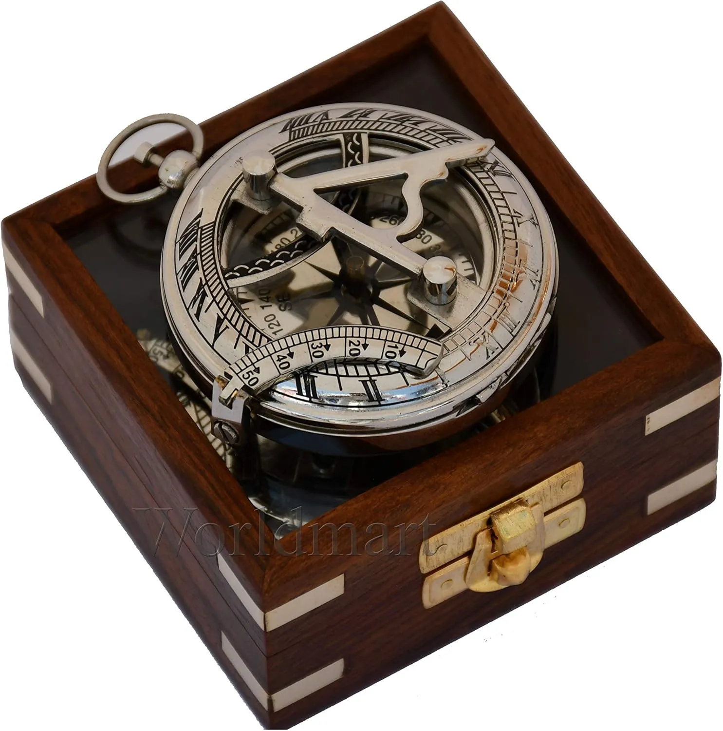 Engraved Nautical Compass - Personalized Compass for Men, Groomsmen, Hiking, Corporate, Wedding Gifts