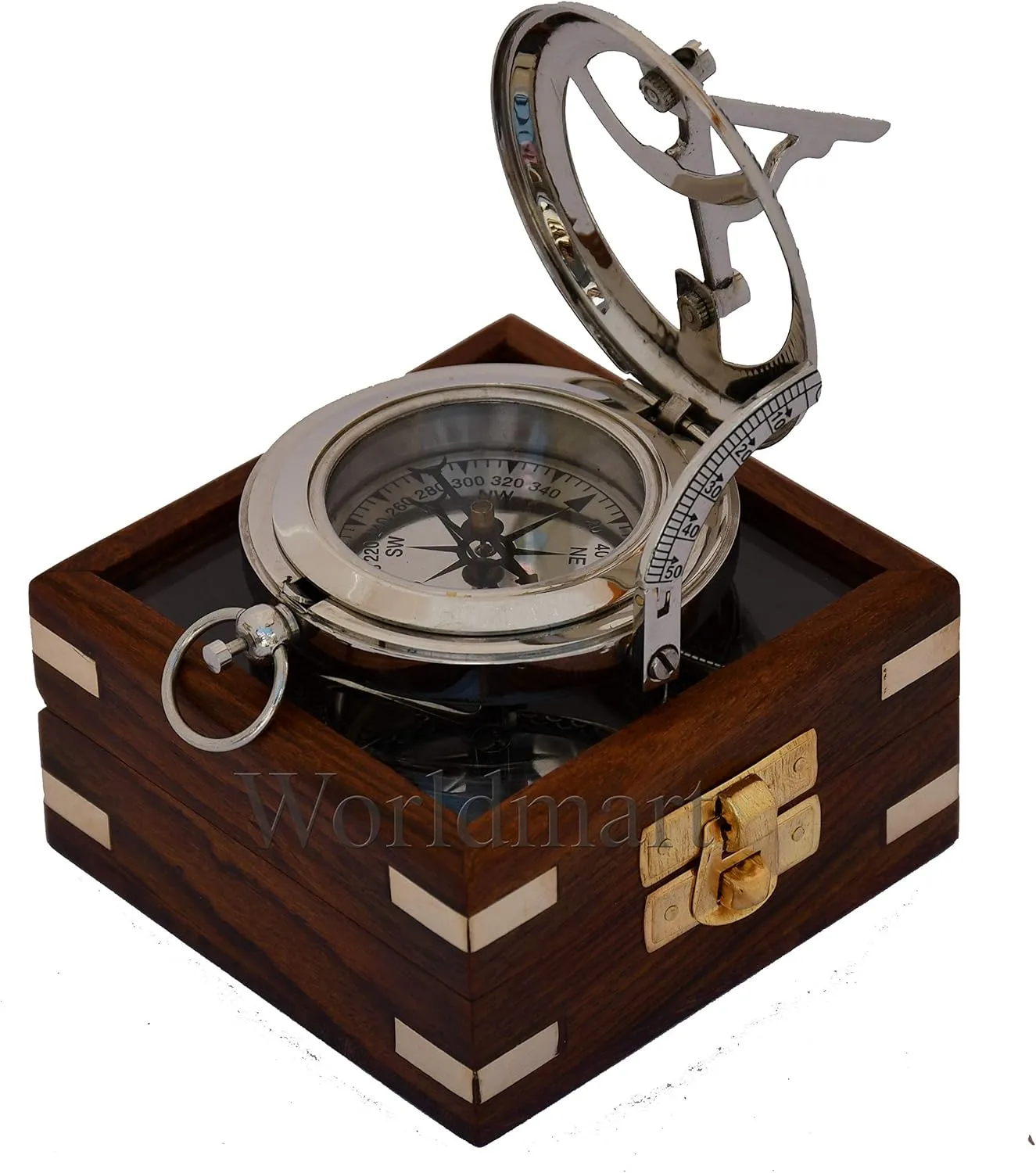 Engraved Nautical Compass - Personalized Compass for Men, Groomsmen, Hiking, Corporate, Wedding Gifts
