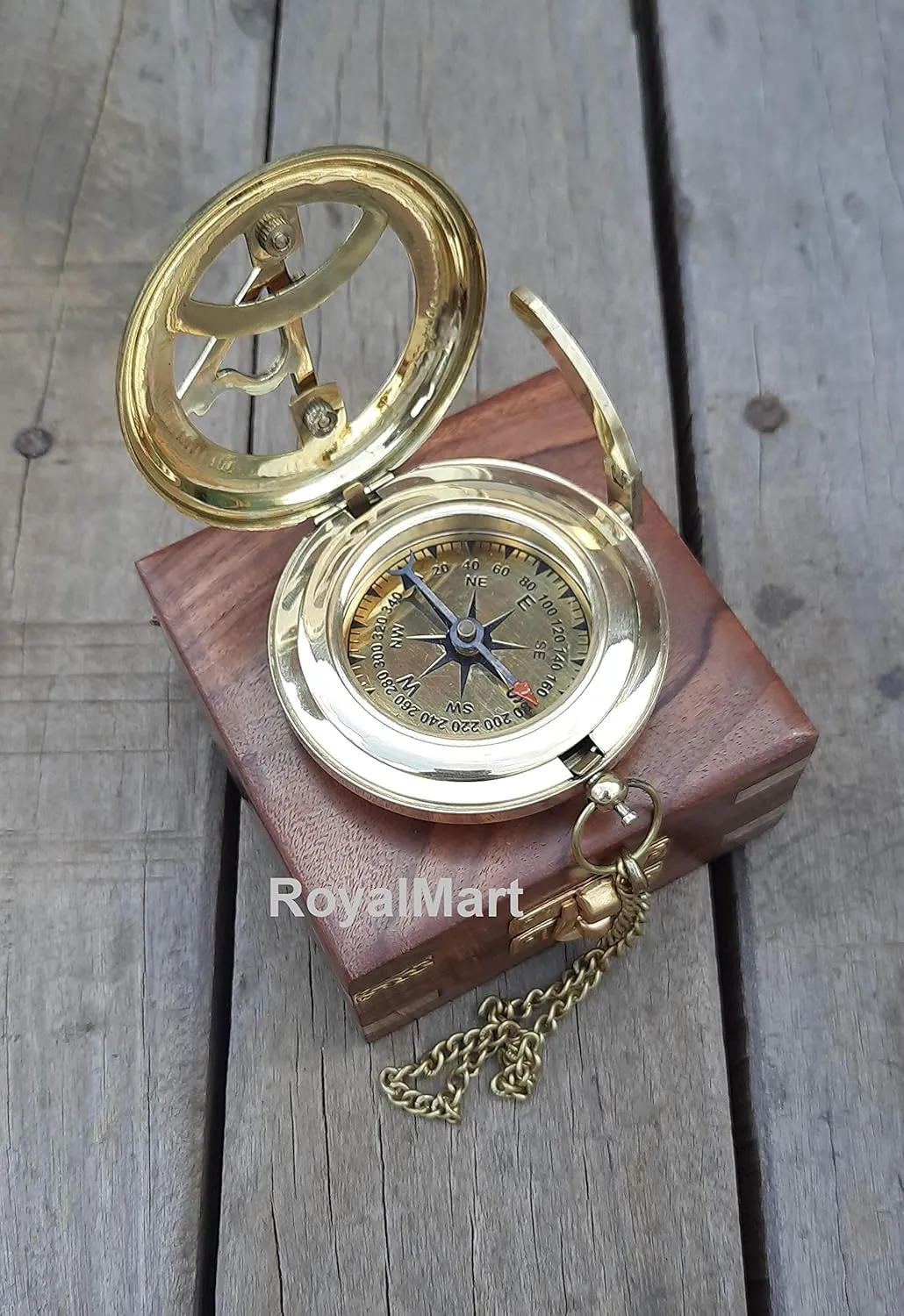 Engraved Nautical Compass - Personalized Compass for Men, Groomsmen, Wedding, Hiking, Corporate Gifts