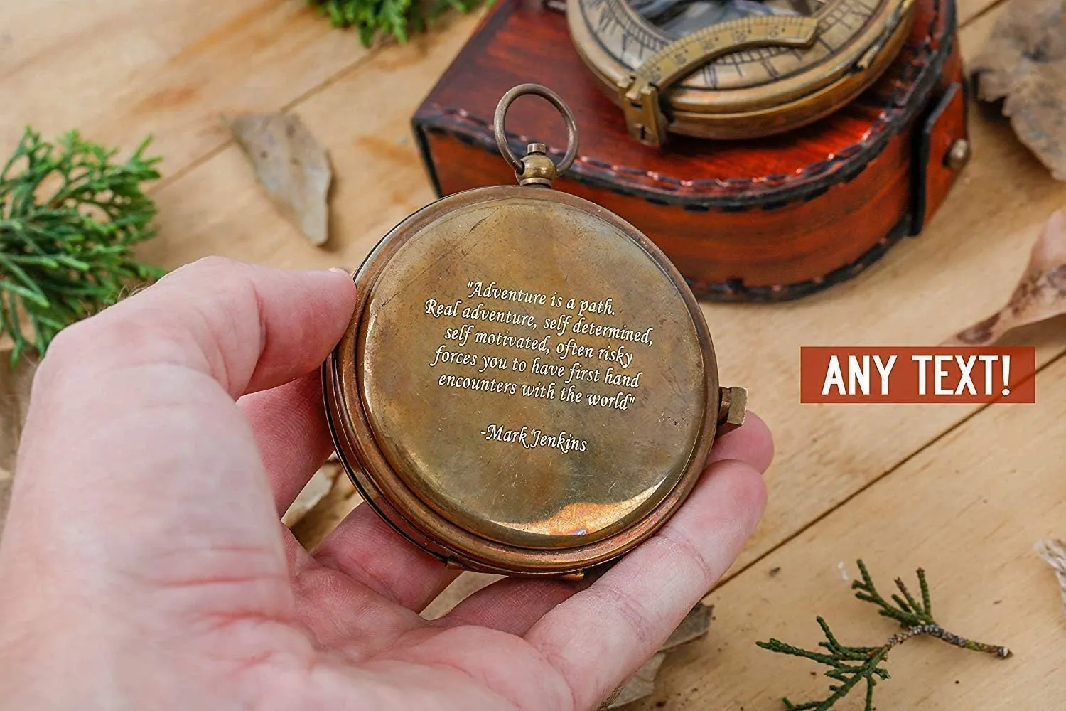 Engraved Nautical Compass - Personalized Compass for Men, Groomsmen, Wedding, Hiking, Corporate Gifts