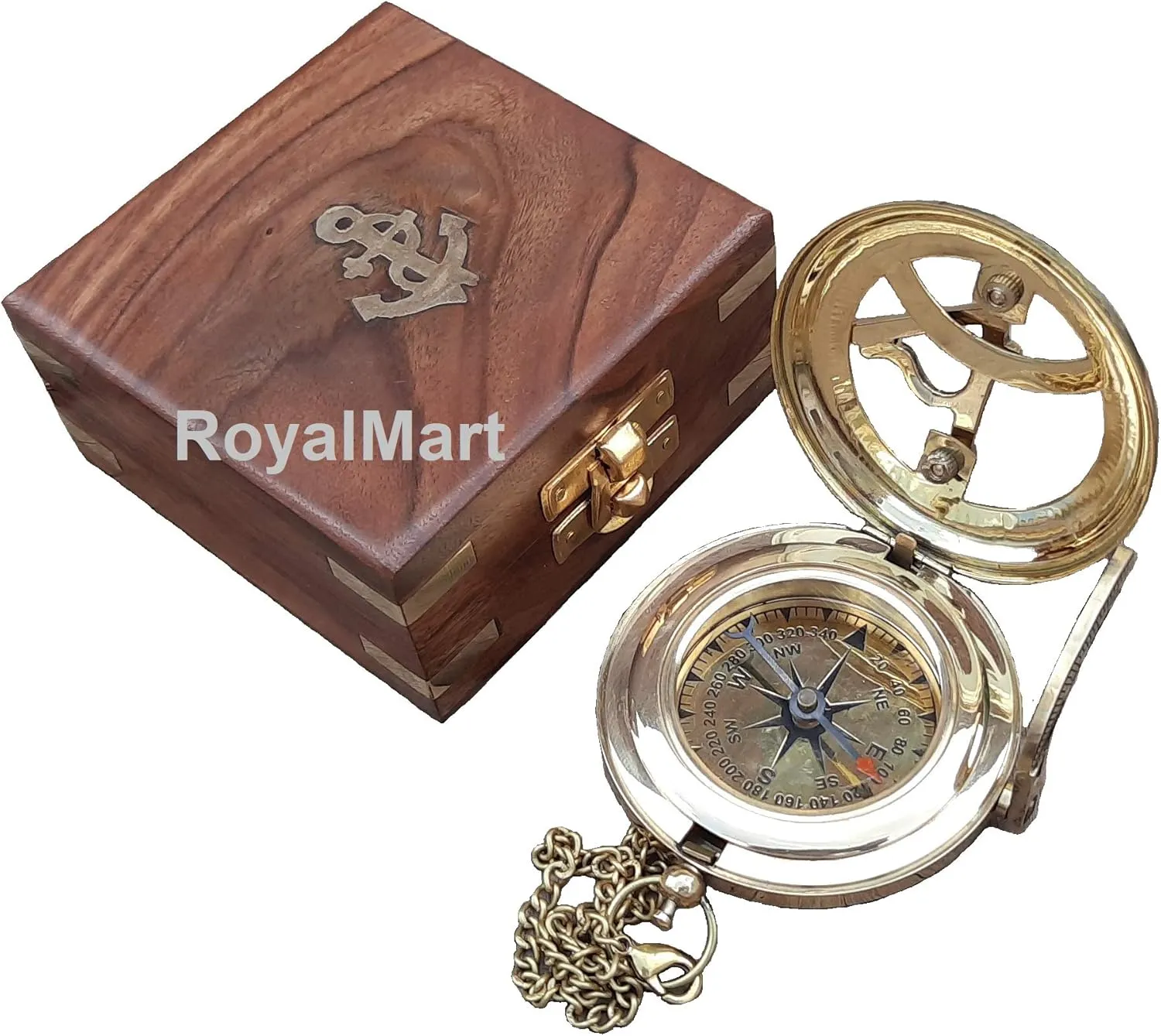 Engraved Nautical Compass - Personalized Compass for Men, Groomsmen, Wedding, Hiking, Corporate Gifts