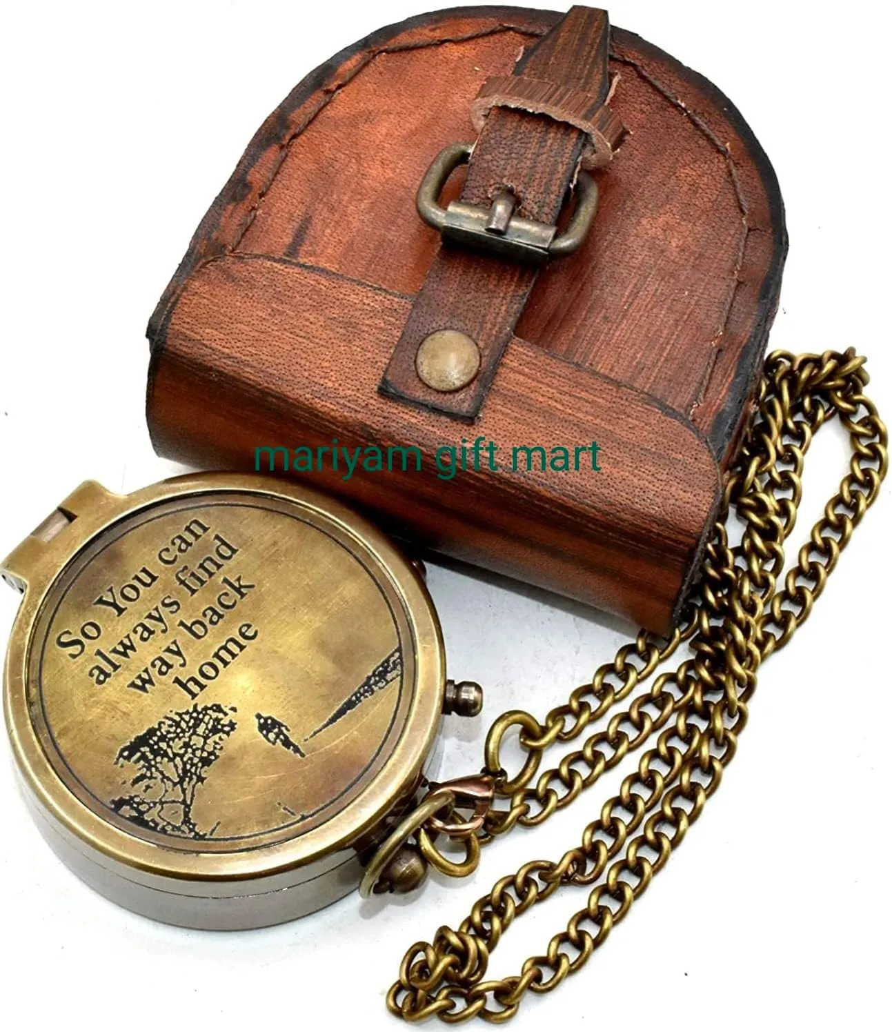 Engraved to My Son Compass with Wooden Box, Gift for Son, Compass for Son, Dad to Son Gift - Son Birthday Gifts - Antique Bron e To My Son Poem Compass To My son Poem Compass