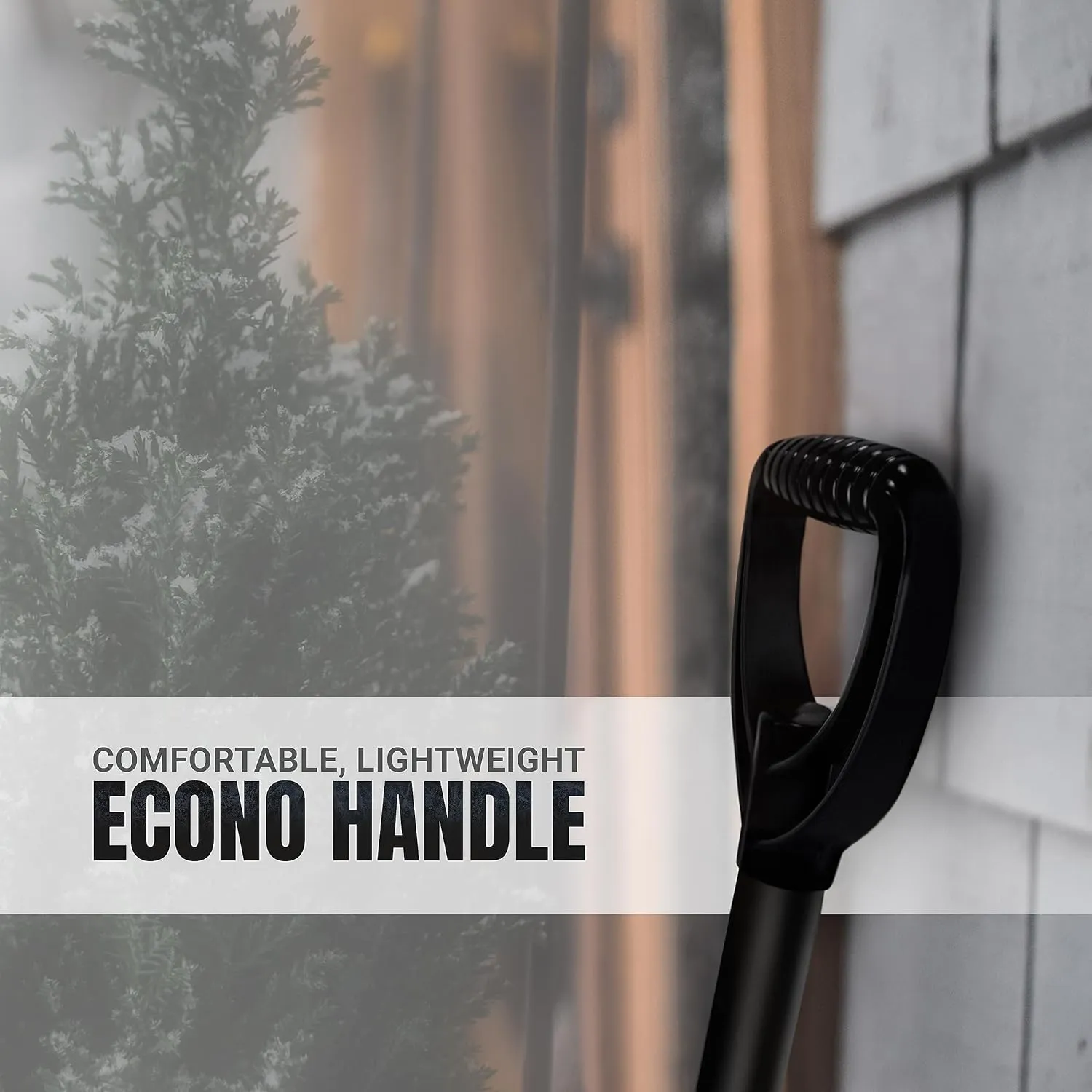 ERA Home-Series 24-Inch XL Snow Pusher with Ergonomic Shaft and High-Density Polyethylene Blade