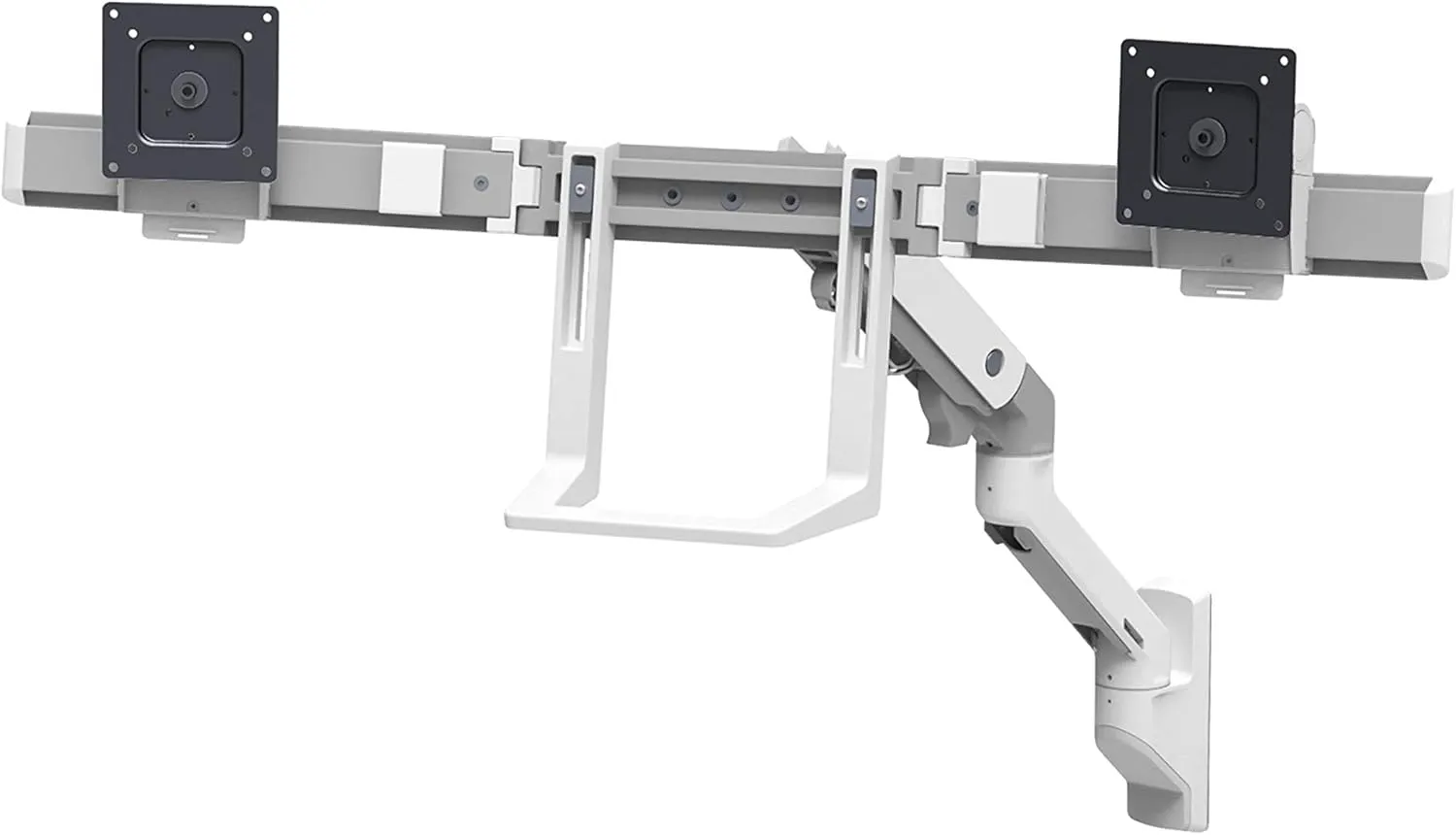 Ergotron – HX Dual Monitor Arm, VESA Wall Mount – for 2 Monitors Up to 32 Inches, 5 to 17.5 lbs Each – White