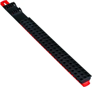 Ernst Manufacturing 78 Tool Bit Bar with Magnetic Base, 1/4" Hex Bit Holder - Red/Black