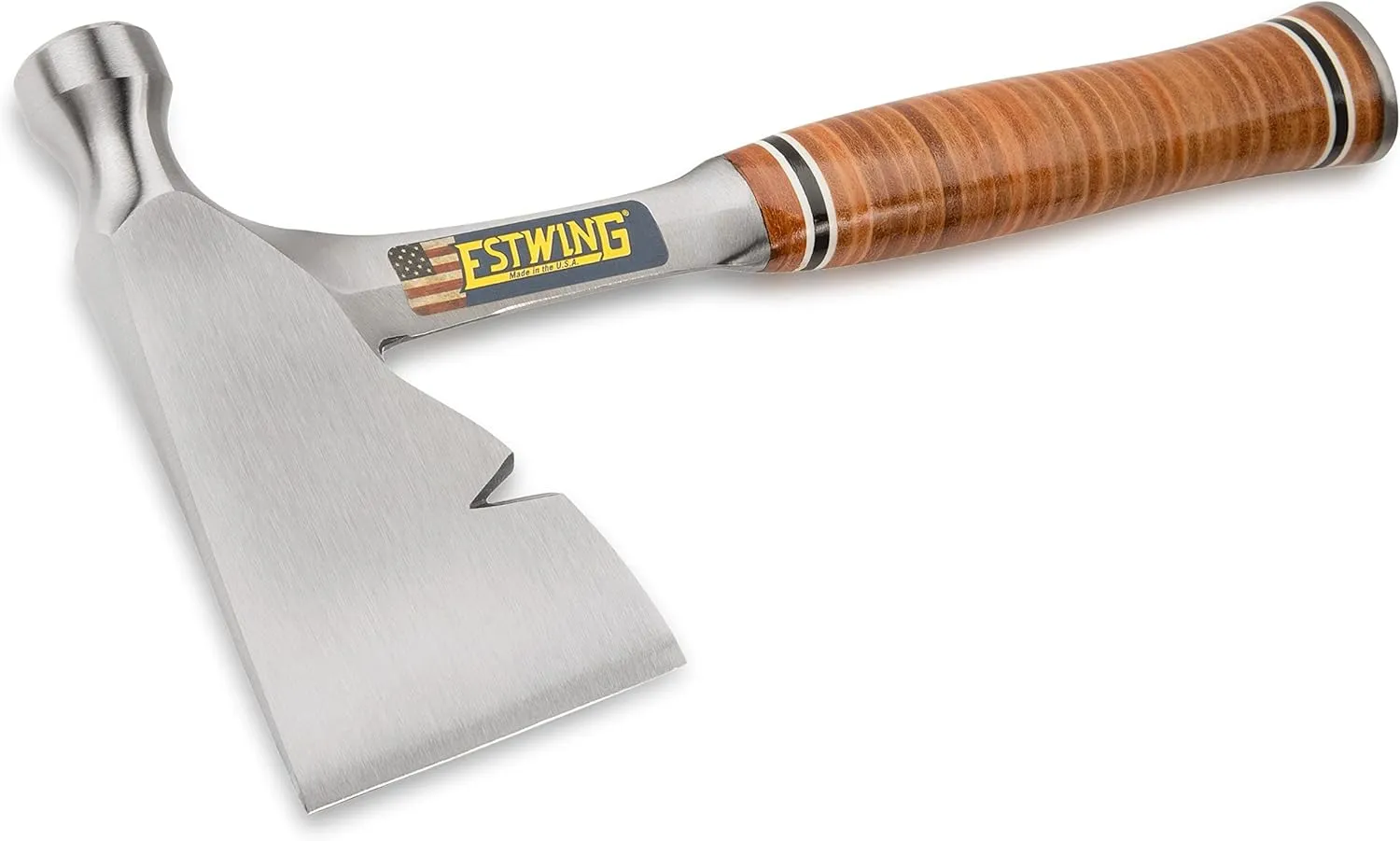 ESTWING Carpenter's Hatchet - 13" Carpenters Axe with Smooth Face & Genuine Leather Grip - E2H
