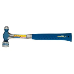Estwing E3-24BP Ball Pein Hammer, Cushion Grip Steel Handle, 13 1/2 ", Steel 24 oz. Head, Blue