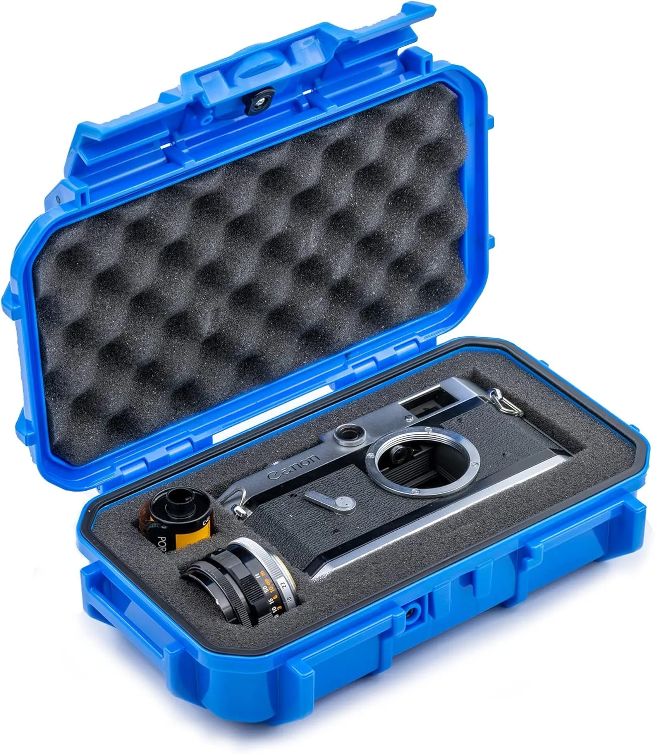Evergreen 56 Waterproof Dry Box Protective Case with Pick & Pluck Foam - Travel Safe/Mil Spec/USA Made - for Cameras, Phones, Camping, Fishing, Hiking, Water Sports, Knives, Survival (Blue)