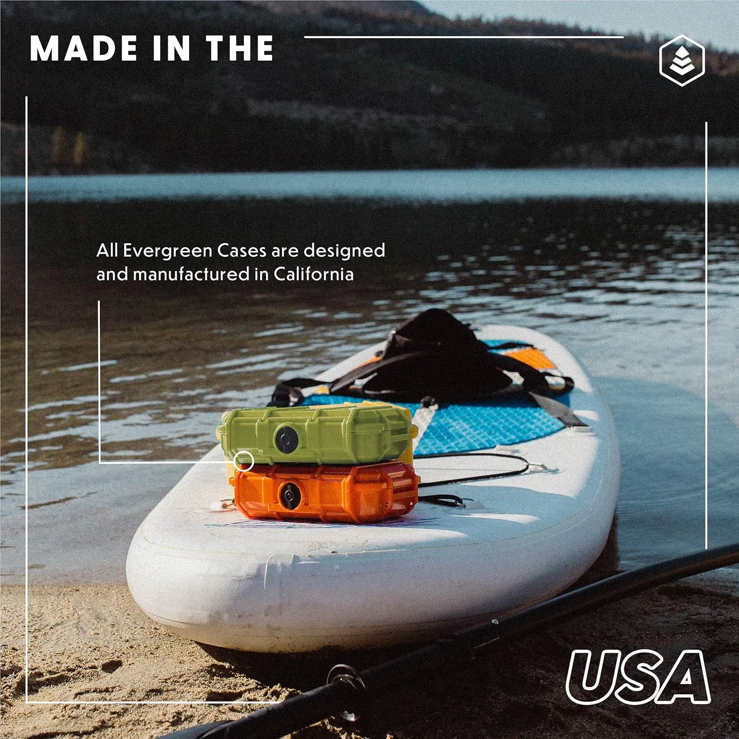 Evergreen 56 Waterproof Dry Box Protective Case with Pick & Pluck Foam - Travel Safe/Mil Spec/USA Made - for Cameras, Phones, Camping, Fishing, Hiking, Water Sports, Knives, Survival (Clear)