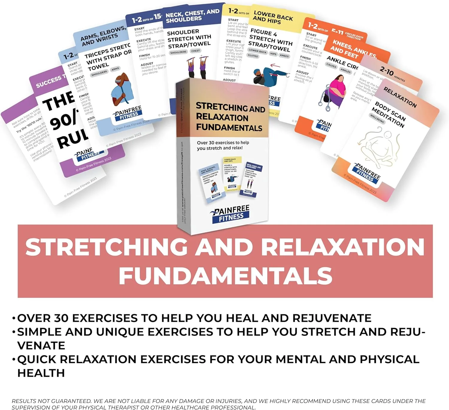 Exercise Flash Cards - Workout Cards Deck - Exercise Cards for Home Workouts Women & Men