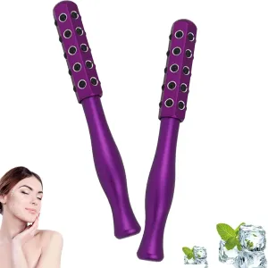 Facelift Pro Beauty Roller, Elarique Glow Sculpting - Beauty Roller, Uplift Facial Massaging Tool, Germanium Stone Face Massaging Tool, Portable with Ergonomic Handle (2pcs)