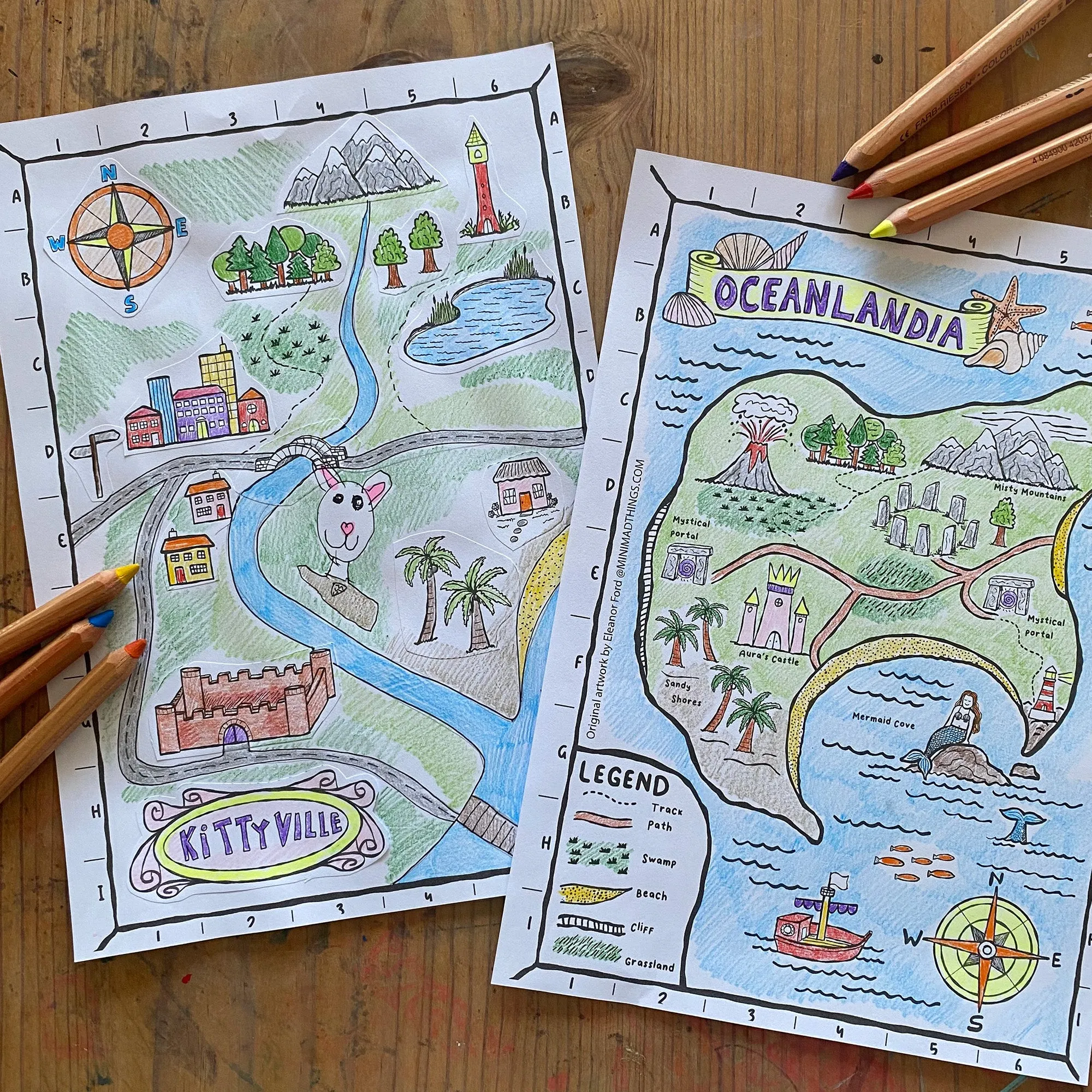 Fantasy Map Drawing - Printable activity sheets