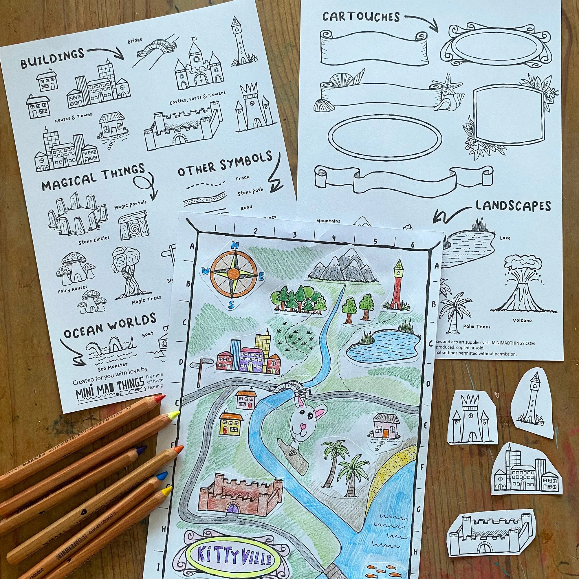 Fantasy Map Drawing - Printable activity sheets