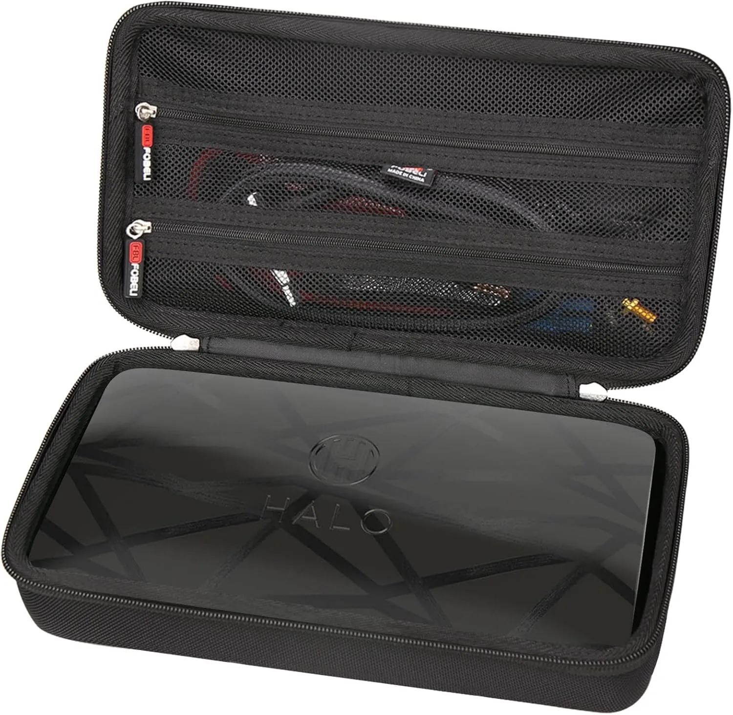 FBLFOBELI Hard Carrying Case for Halo Bolt Ultimate 2.0 & 3.0/for Halo Bolt Air   55500 1750/for Halo Bolt Air 58830 Portable Vehicle Jump Starter with Air Compressor (Case Only) (Black)