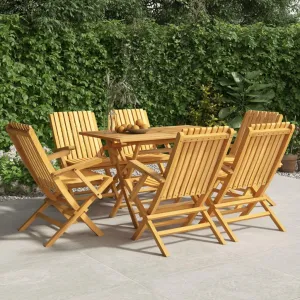 fire Pit Chairs,high Chair,Patio Furniture,Beach Chair,Folding Patio Chairs 6 pcs 24"x26.4"x35.4" Solid Wood TeakFor Gardens, patios, Balconies
