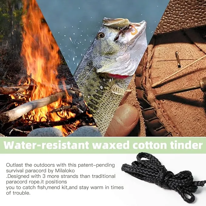 Fire Starter Survival Tool, Ferro Rod Fire Starter Kit & Backpacking Multitool, Fire Steel, Fire Rod